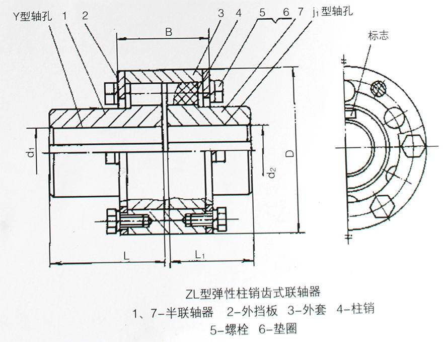 ZL型彈性注銷(xiāo)齒聯(lián)軸器